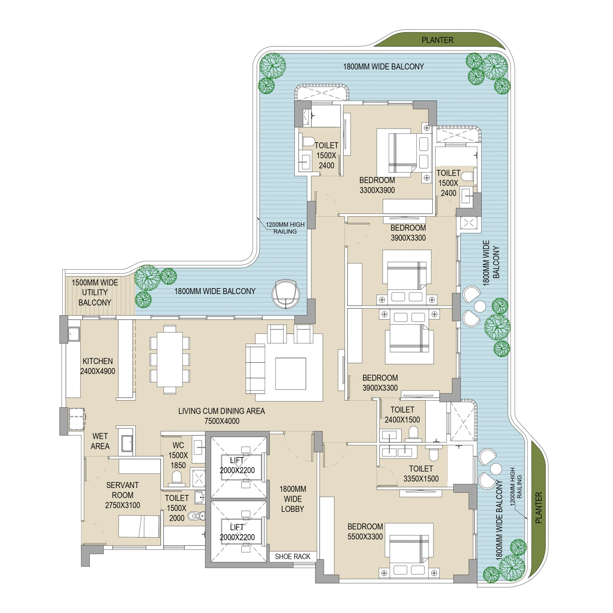 Ganga Anantam Floor Plan 2 floor plan
